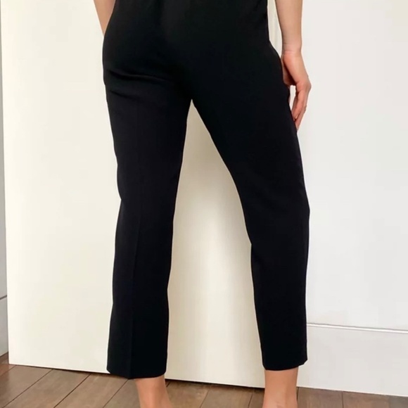 ARITZIA Babaton Cohen Cropped Mid-Rise Pleated Trouser Pants, Black, Size 4 - Picture 3 of 16